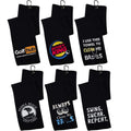 Golf Towel, Golf Accessories for Men & Women, Embroidered Funny Golf Towel, Easy to Clean and Carry Golf Towel, Outdoor Sports Towel, Golf Game Equipment, Golf Gifts, Golf Pack