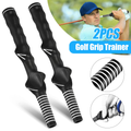 2Pcs Right-Hand Golf Swing Training Grip Standard Teaching Aid Warm up Trainer