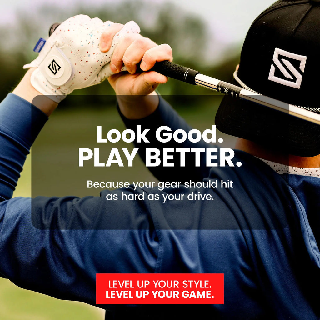 SKIVE Golf Premium Golf Gloves - 100% AAA Cabretta Leather | Cool Designs | Serious Grip, Feel, Performance | Golf Gloves for Men