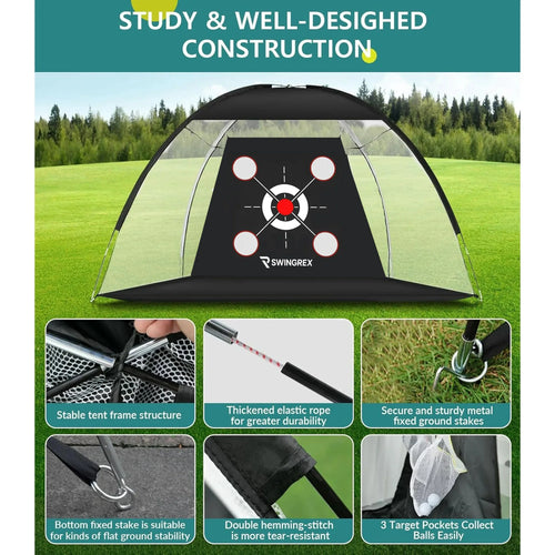 10X7Ft Golf Practice Net with Mat & Target – Backyard Driving & Chipping Aid