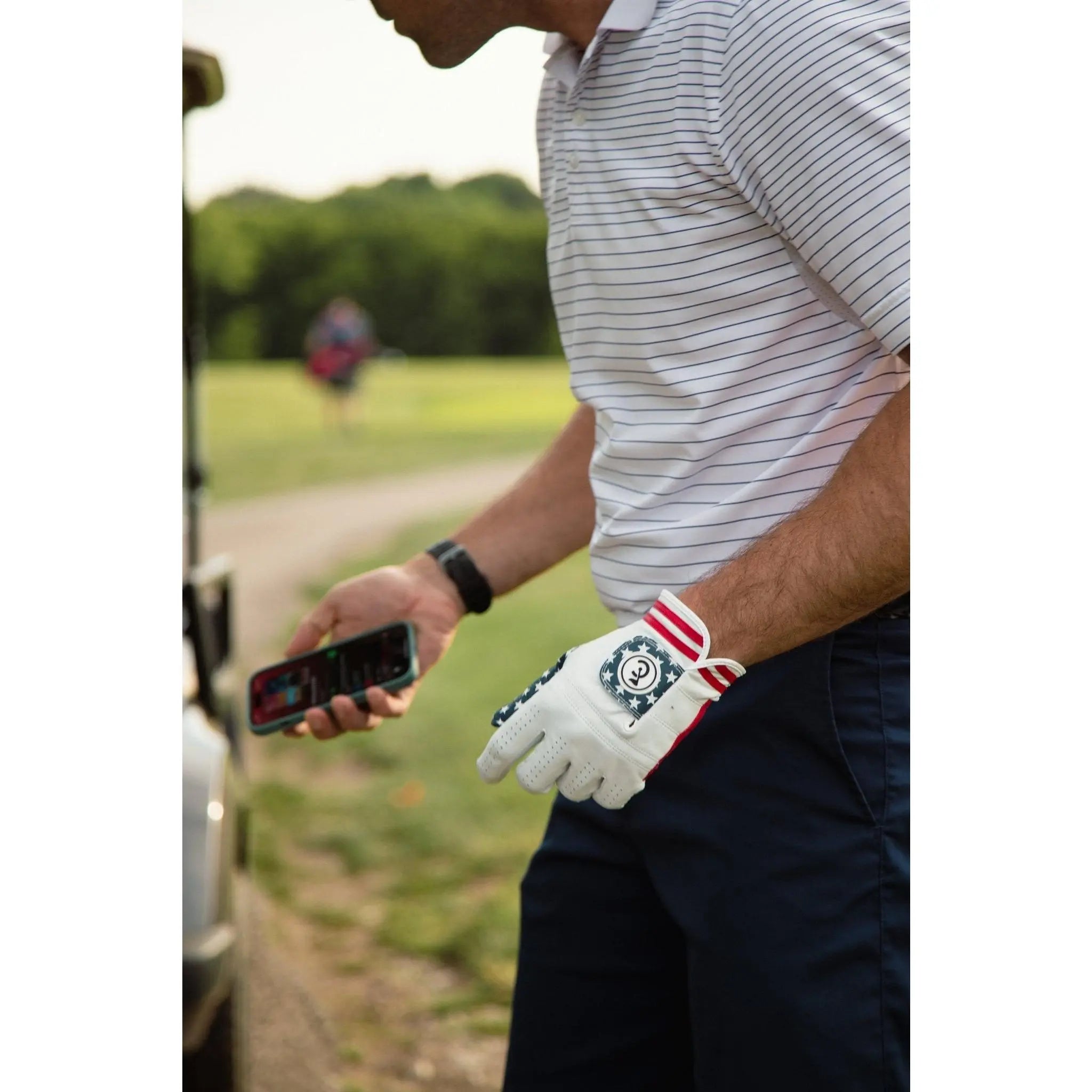 "Stars & Stripes" Golf Glove | Premium Cabretta Leather | Men'S & Women'S Golf Accessory | Breathable, Durable, Comfortable