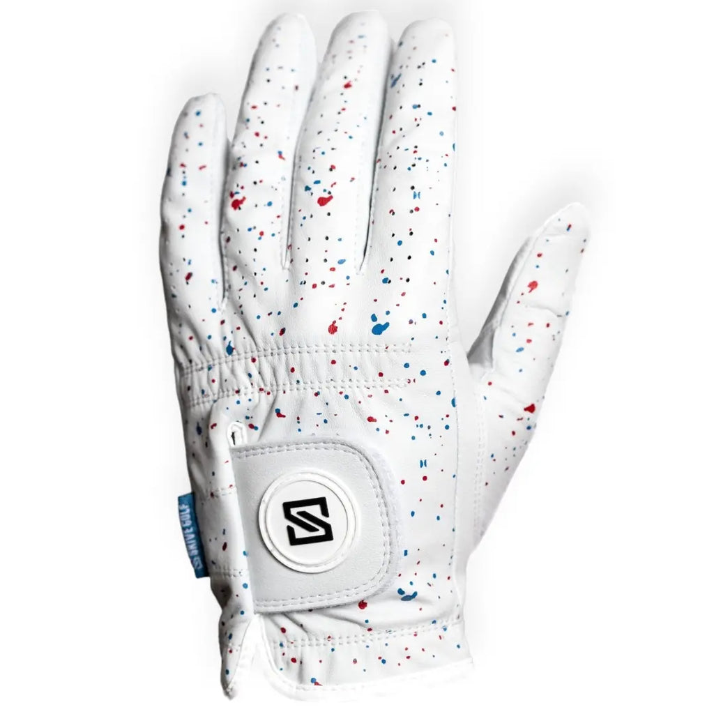 SKIVE Golf Premium Golf Gloves - 100% AAA Cabretta Leather | Cool Designs | Serious Grip, Feel, Performance | Golf Gloves for Men