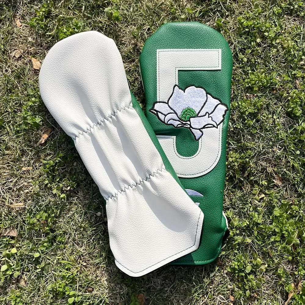 Floral Embroidered Golf Club Head Cover, 1/4 Counts Golf Club Head Cover, Golf Equipment, Golf Accessories for Club Protection