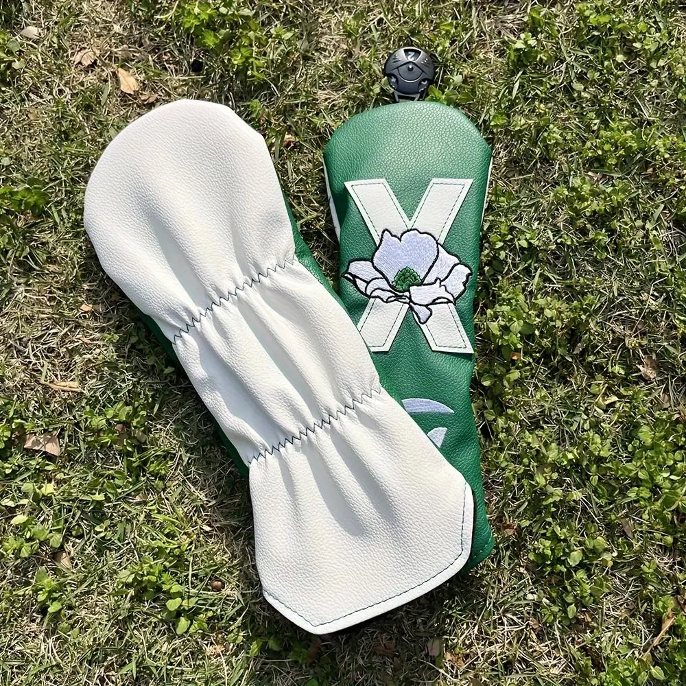 Floral Embroidered Golf Club Head Cover, 1/4 Counts Golf Club Head Cover, Golf Equipment, Golf Accessories for Club Protection