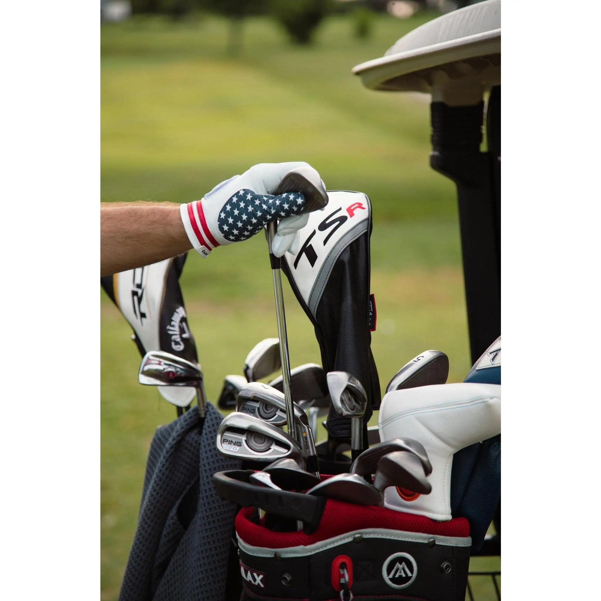 "Stars & Stripes" Golf Glove | Premium Cabretta Leather | Men'S & Women'S Golf Accessory | Breathable, Durable, Comfortable