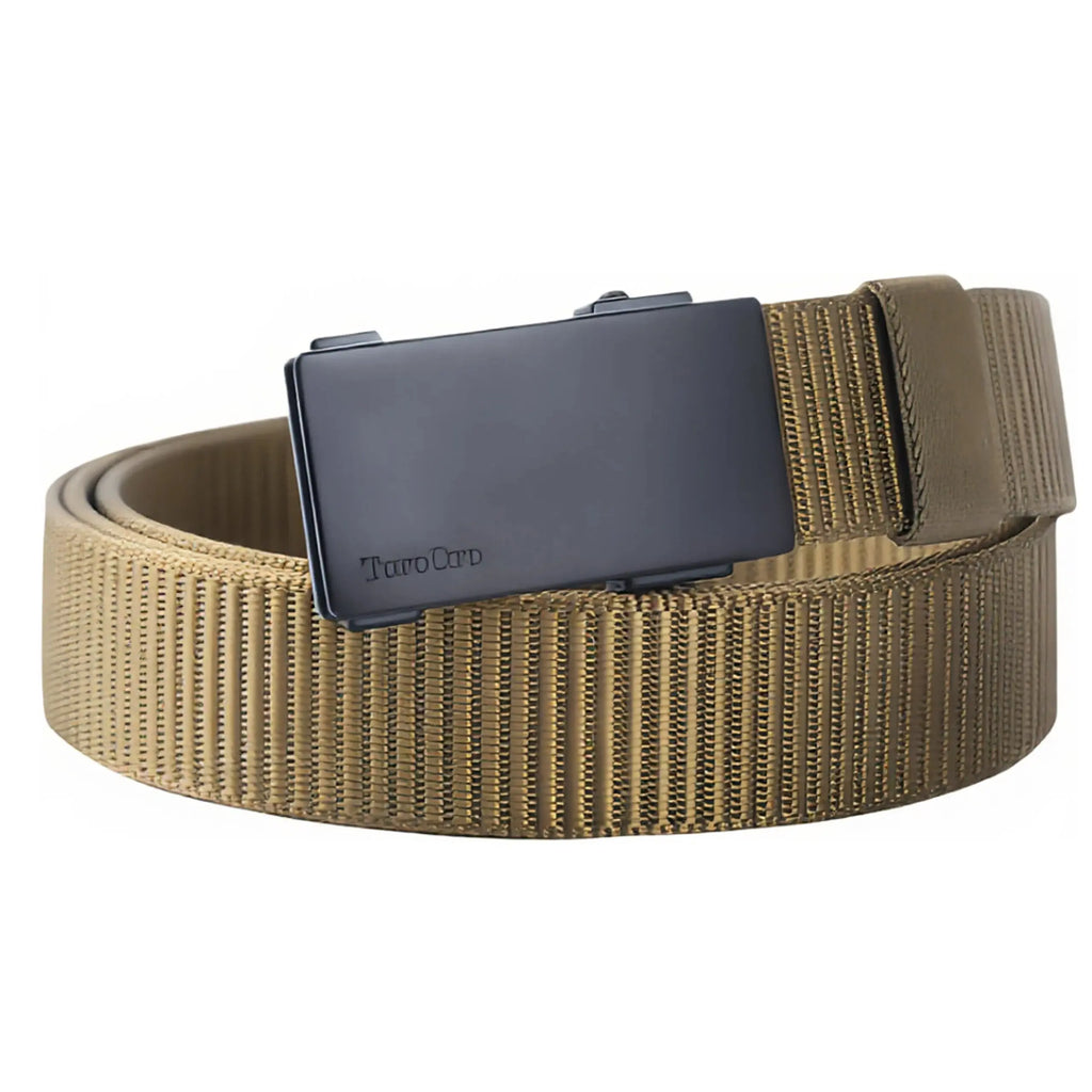 Ratchet Belt Golf Belts for Men Nylon Web Belts with Auto Buckle Design Adjustable for Golf Work Casual Daily Outdoor Business