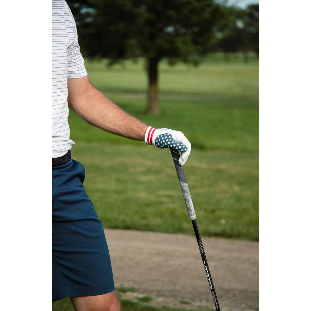 "Stars & Stripes" Golf Glove | Premium Cabretta Leather | Men'S & Women'S Golf Accessory | Breathable, Durable, Comfortable