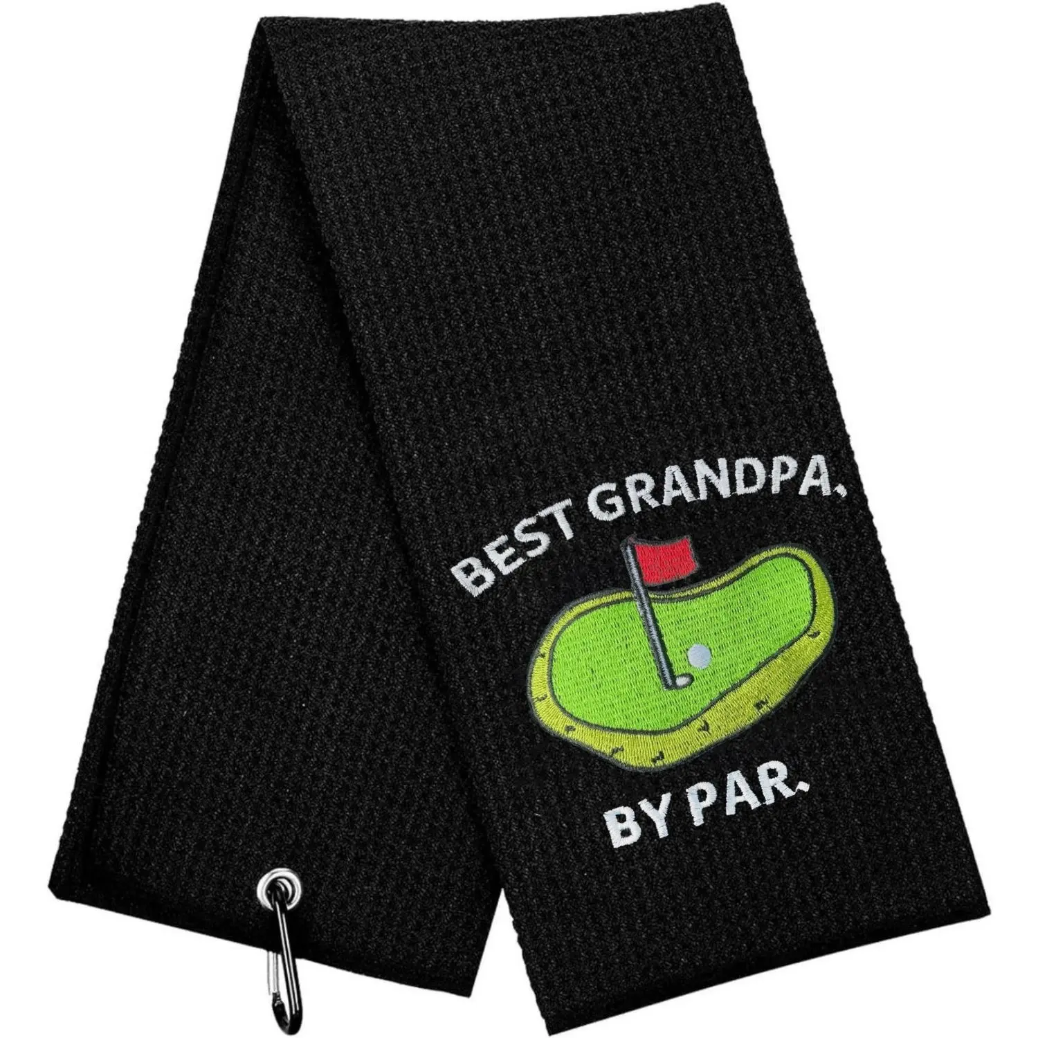 Cartoon & Letter Print Golf Towel, Portable Soft Golf Towel, Golf Accessories for Men & Women, Golf Gift
