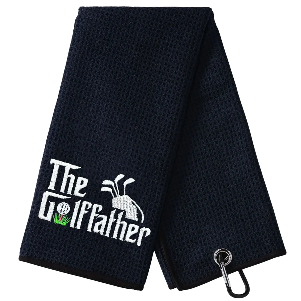 Cartoon & Letter Print Golf Towel, Portable Soft Golf Towel, Golf Accessories for Men & Women, Golf Gift
