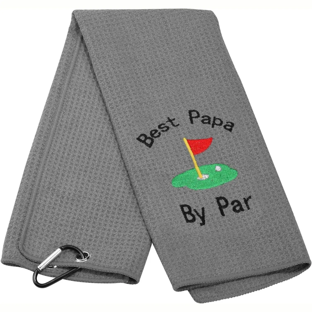 Cartoon & Letter Print Golf Towel, Portable Soft Golf Towel, Golf Accessories for Men & Women, Golf Gift