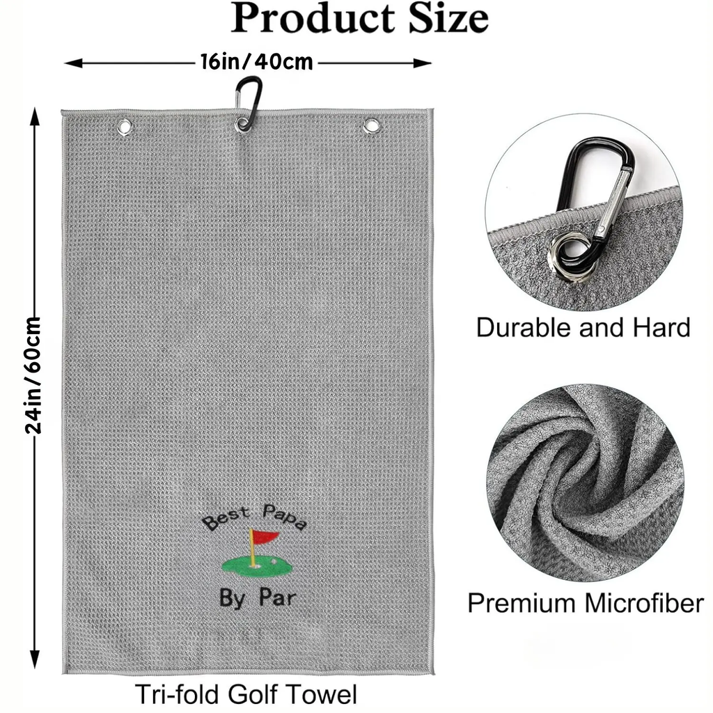 Cartoon & Letter Print Golf Towel, Portable Soft Golf Towel, Golf Accessories for Men & Women, Golf Gift