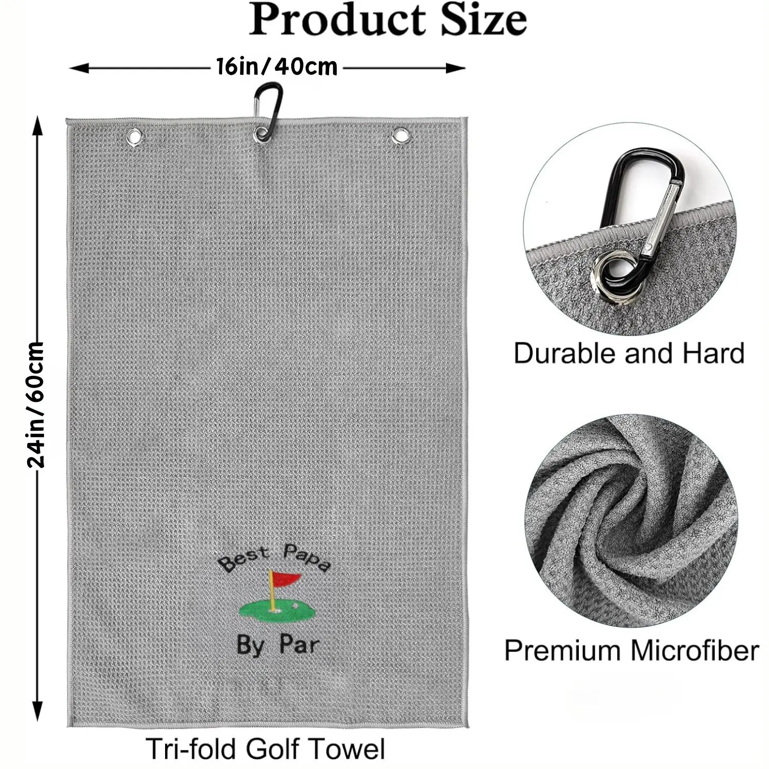 Cartoon & Letter Print Golf Towel, Portable Soft Golf Towel, Golf Accessories for Men & Women, Golf Gift