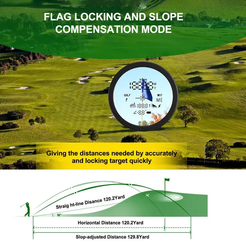 Golf Rangefinder, 1 Count 1200 Yard Golf Laser Rangefinder, 7X Magnification Golf Distance Rangefinder with Magnetic Holder, Perfect for Golf Enthusiast, Golf Accessories
