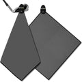 Magnetic Golf Towel - Ultra-Absorbent with Waffle Weave Microfiber - Golf Towel with Magnet for Bags, Clubs & Carts - Removes Dirt, Grass, & Debris from Club Face - 29” X 29” (Gray)