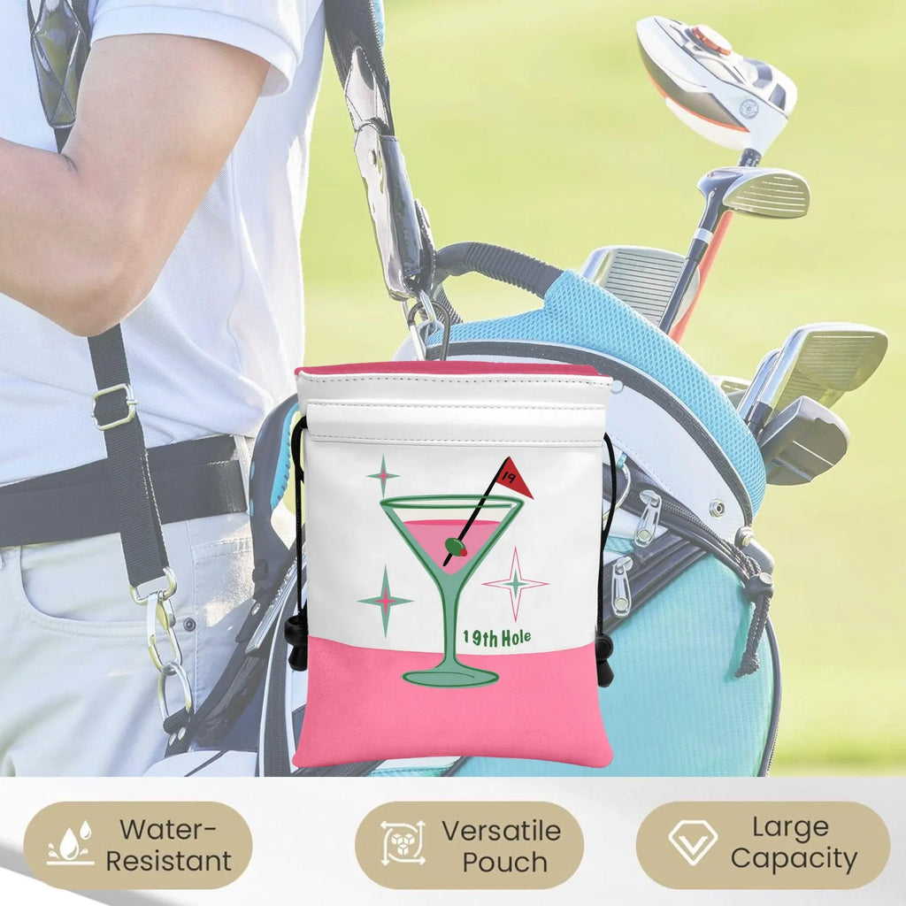 Golf Tee Pouch, 2 Counts/Set Portable PU Leather Golf Tee Holder, Golf Ball Handbag, Golf Accessories for Golf Enthusiasts, Golf Gift, Golf Equipment
