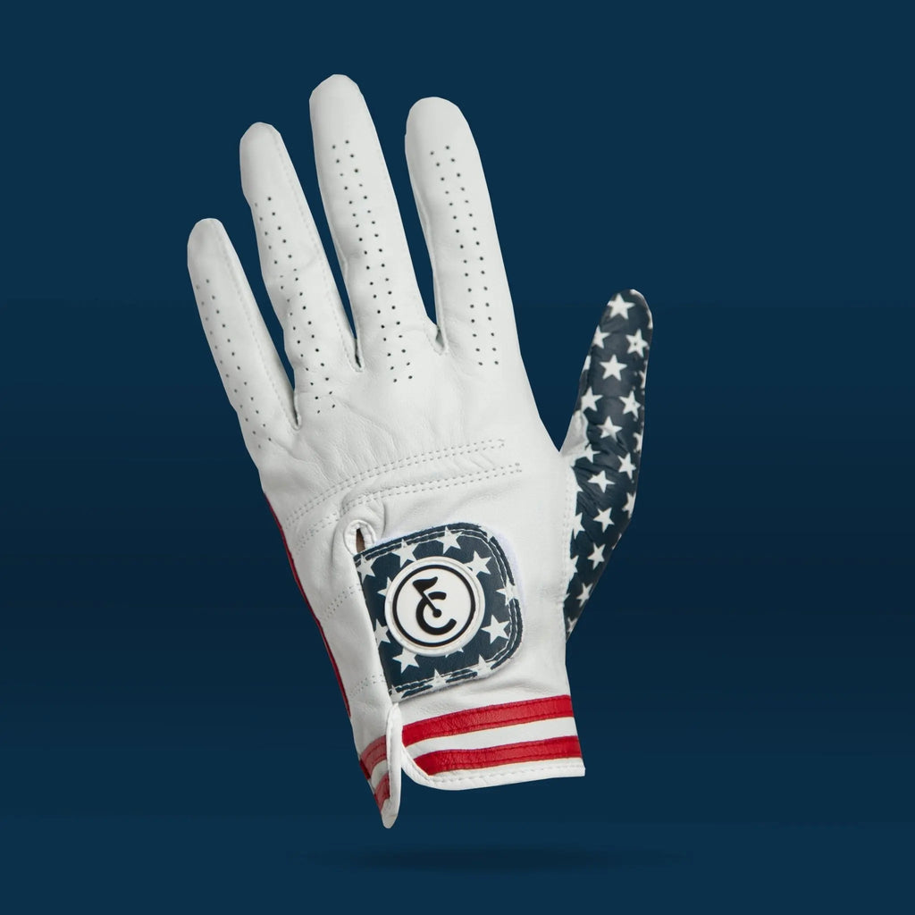 "Stars & Stripes" Golf Glove | Premium Cabretta Leather | Men'S & Women'S Golf Accessory | Breathable, Durable, Comfortable