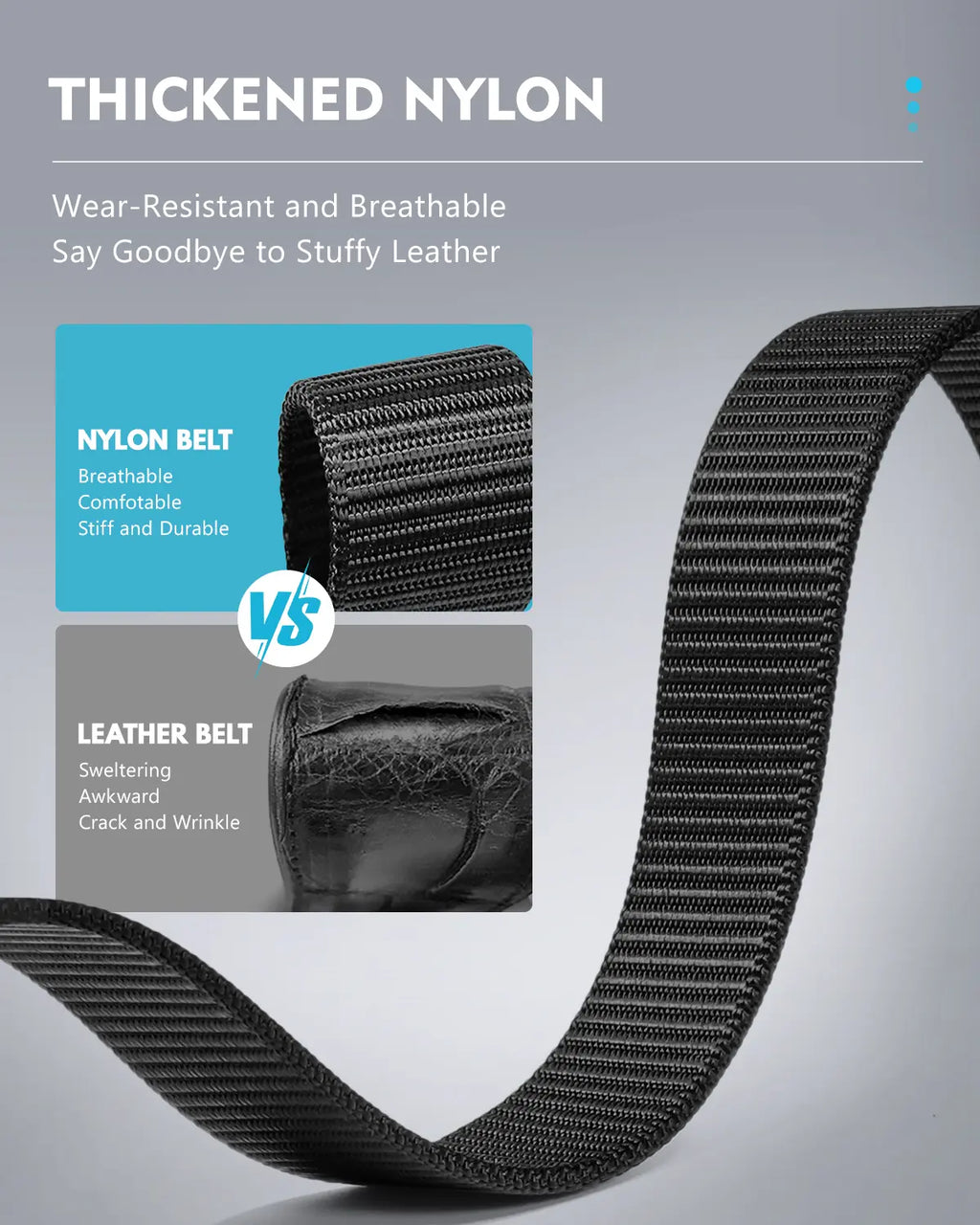Ratchet Belt Golf Belts for Men Nylon Web Belts with Auto Buckle Design Adjustable for Golf Work Casual Daily Outdoor Business
