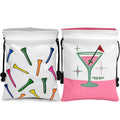 Golf Tee Pouch, 2 Counts/Set Portable PU Leather Golf Tee Holder, Golf Ball Handbag, Golf Accessories for Golf Enthusiasts, Golf Gift, Golf Equipment