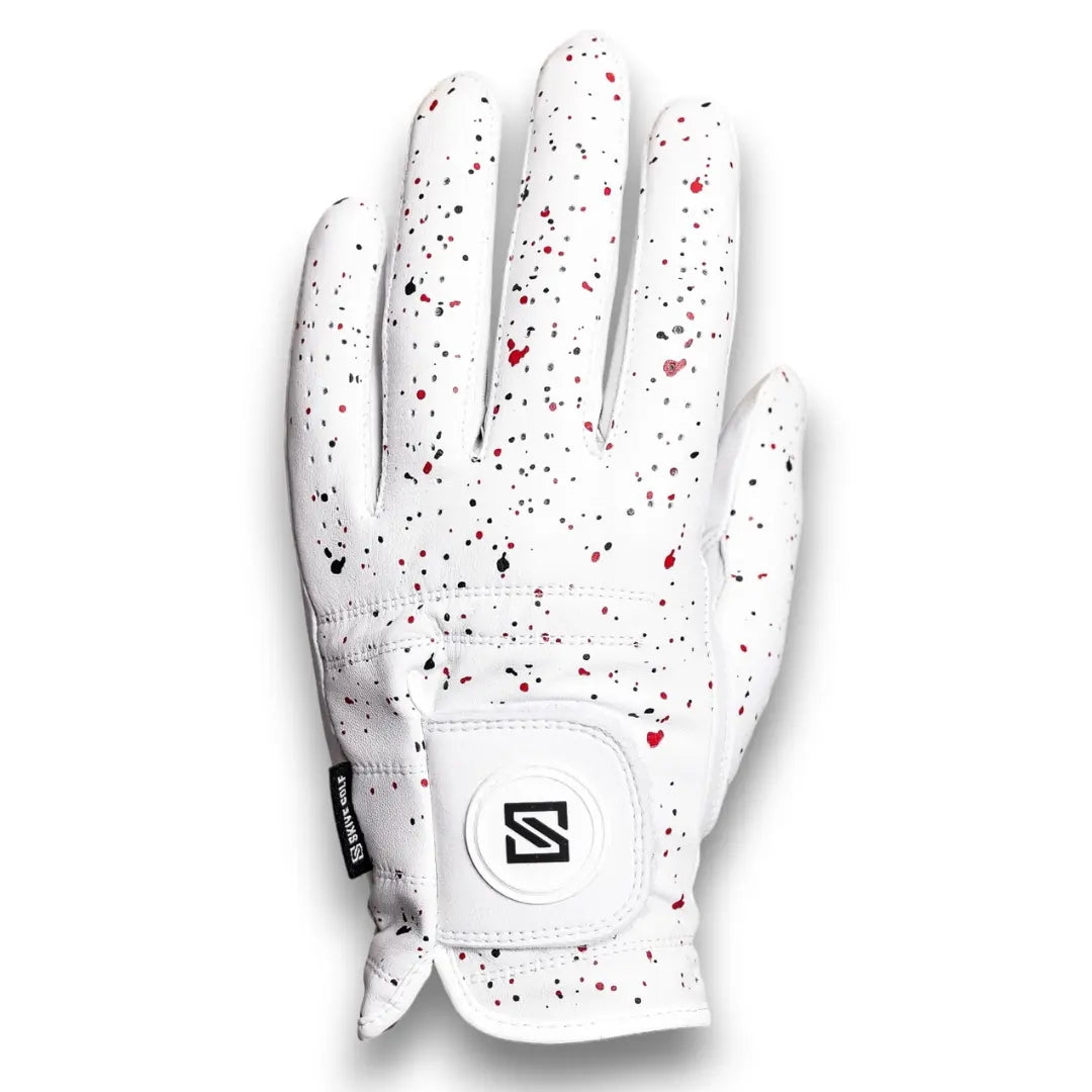 SKIVE Golf Premium Golf Gloves - 100% AAA Cabretta Leather | Cool Designs | Serious Grip, Feel, Performance | Golf Gloves for Men