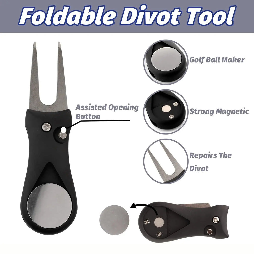 Golf Club Cleaning Kit with Golf Club Cleaner with Water Golf Towel Divot Repair Tool Groove Sharpener Golf Ball Alignment Kit Golf Accessories Golf Care for Women Men, Golf Gift Sets, Christmas Gift for Golf Lovers