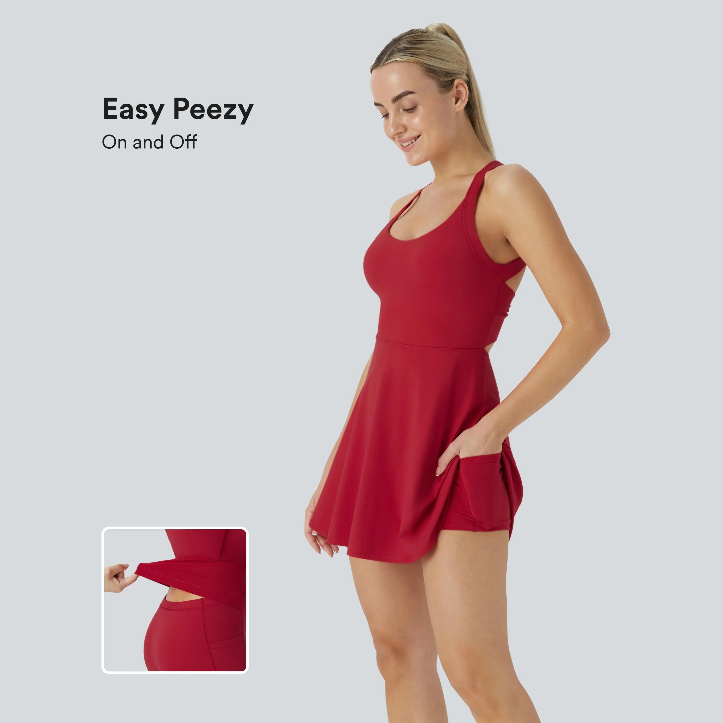 Halara Softlyzero Airy Backless Twisted Cool Touch Dance Active Dress-Easy Peezy Edition #Swimweek